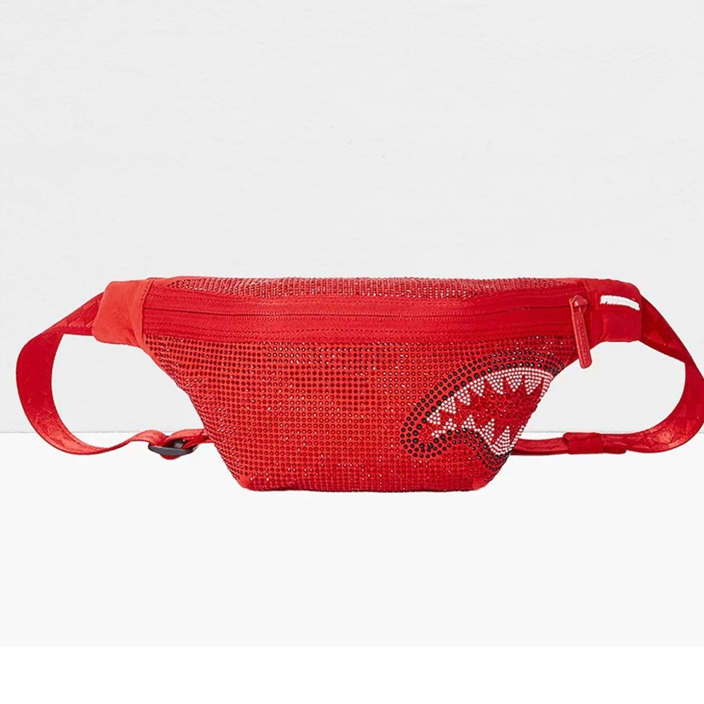 Sprayground Red Faux Crystal TRINITY BLING  Crossbody - Picture 5 of 14